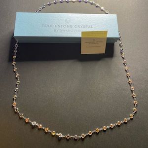 TOUCHSTONE CRYSTAL BY SWAROVSKI CHANELLE NECKLACE, CRYSTAL AB
